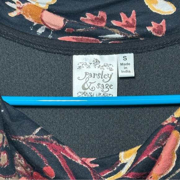 Parsley & Sage Small Artsy Lagenlook Soft Longline Tunic Longsleeve Cowl Neck - Picture 4 of 14